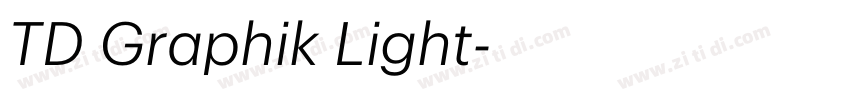 TD Graphik Light字体转换 TD Graphik Light字体转换